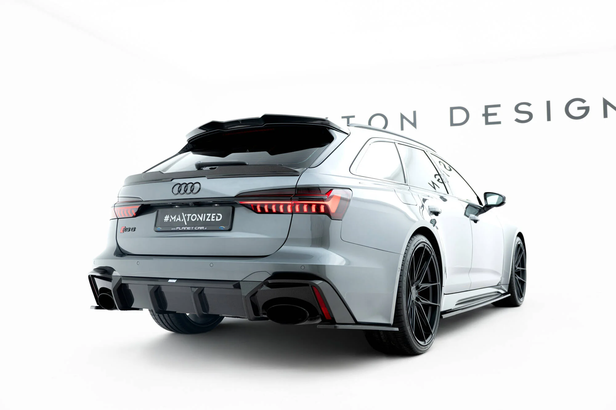 Carbon Fiber Rear Side Splitters Audi RS6 C8 (set for carbon fiber valance)