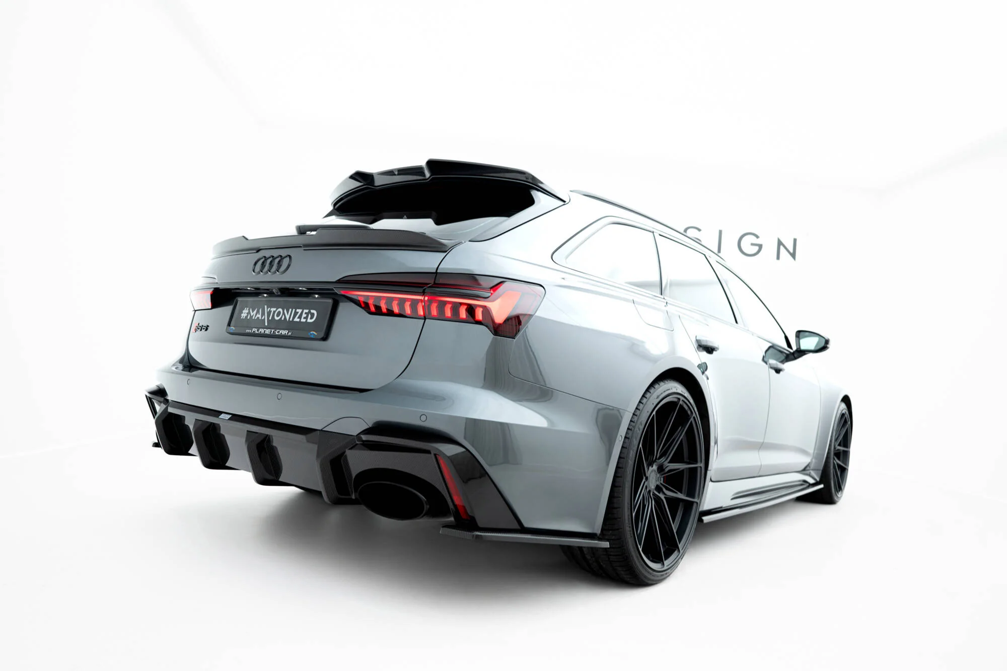 Carbon Fiber Rear Side Splitters Audi RS6 C8 (set for carbon fiber valance) - Image 5