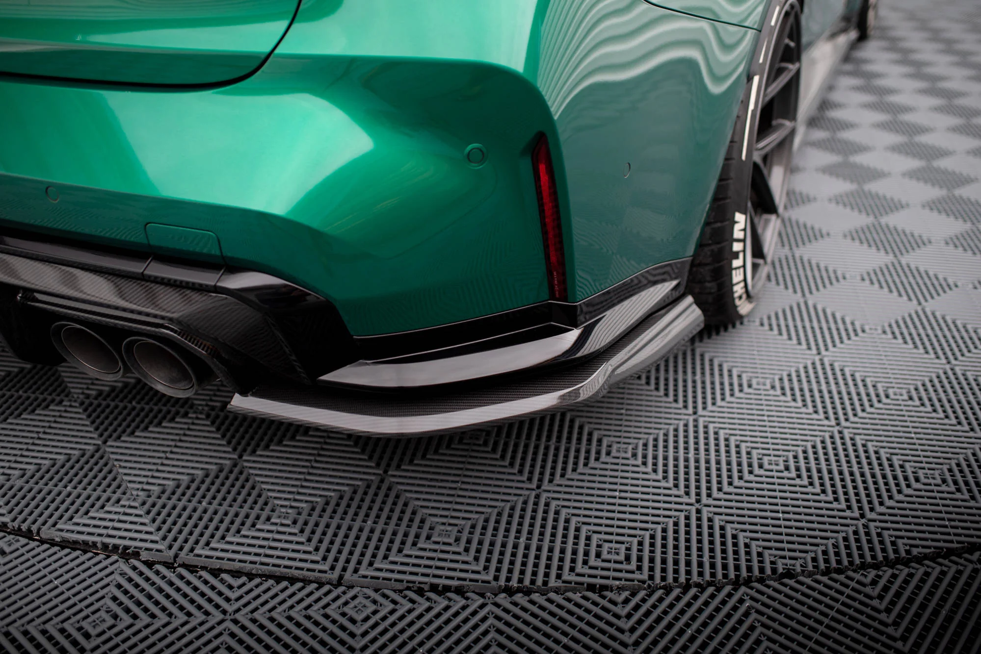 CARBON FIBER REAR SIDE SPLITTERS BMW M3 G80 (SET FOR DIFFUSER ONLY) - Image 4