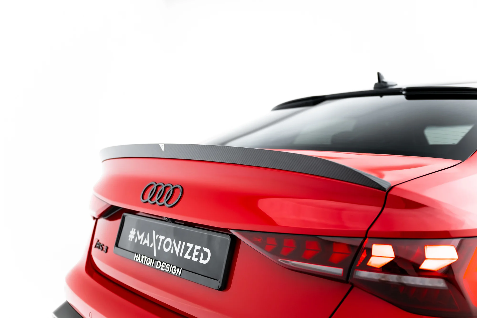 Carbon Fiber Spoiler cap V.2 Audi RS3 / S3 / A3 S-Line / A3 Sedan 8Y Facelift