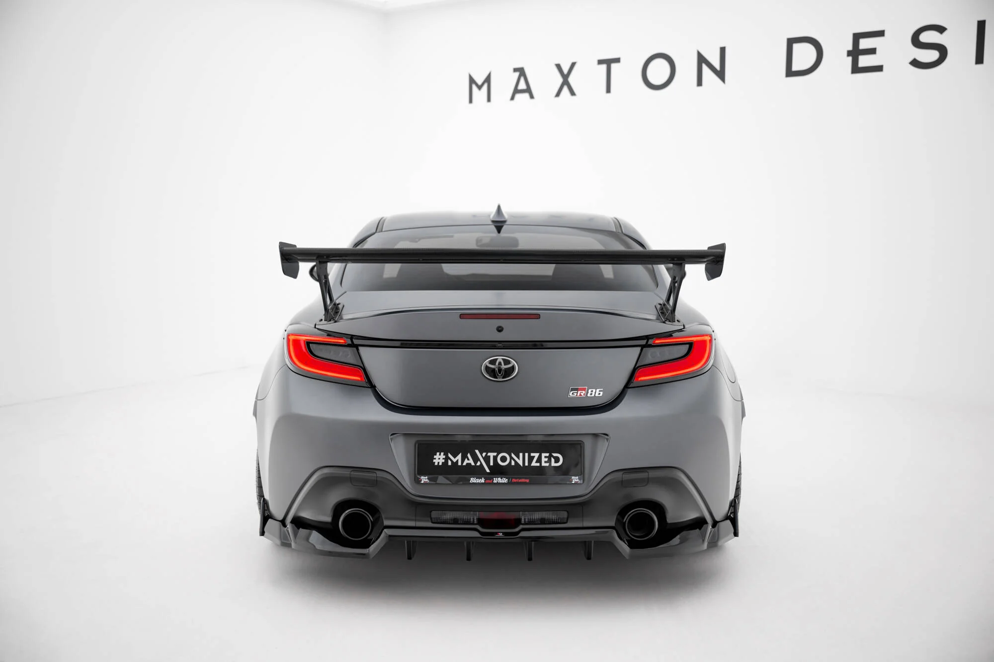 Carbon Spoiler With External Brackets Uprights Toyota GR86 - Image 2