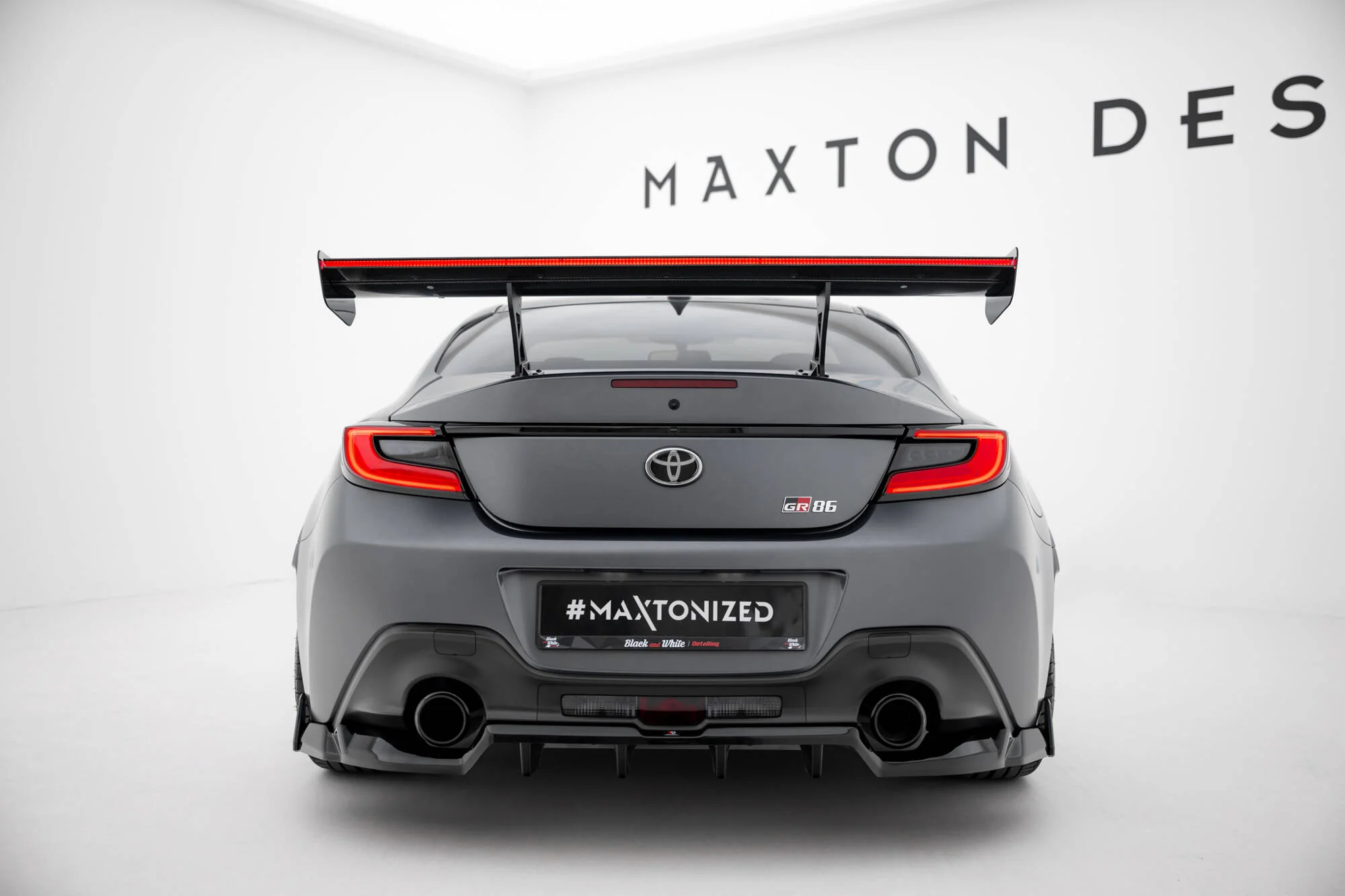 Carbon Spoiler With Internal Brackets Uprights + LED Toyota GR86 - Image 2