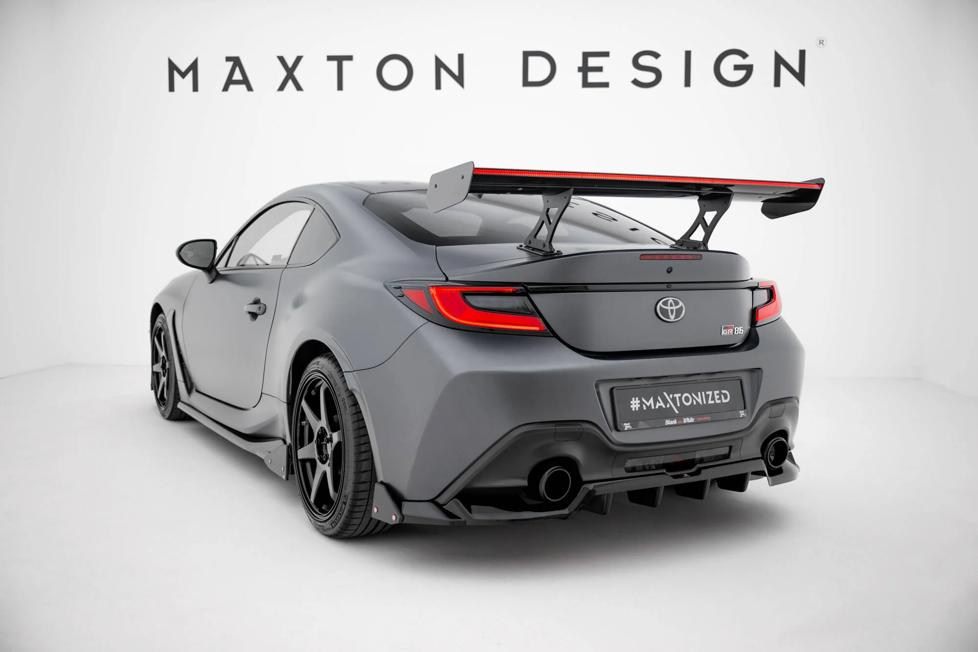 Carbon Spoiler With Internal Brackets Uprights + LED Toyota GR86 - Image 4