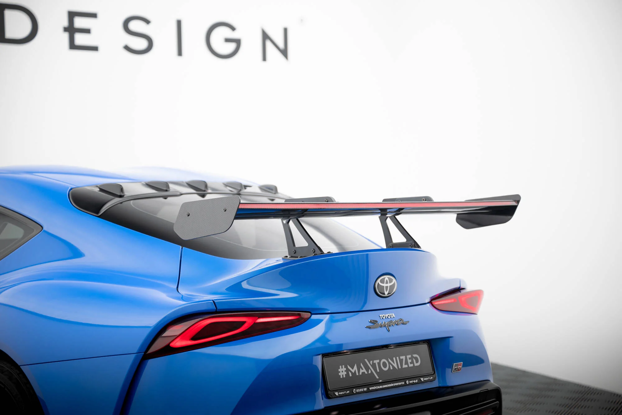 CARBON SPOILER WITH UPPER SWAN MOUNTING + LED TOYOTA SUPRA MK5 - Image 5