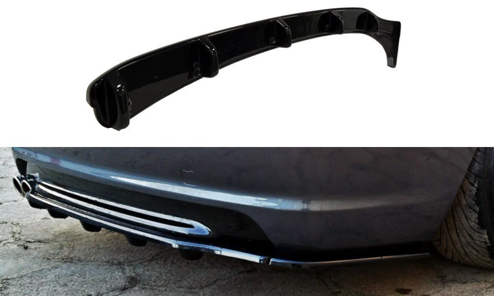 CENTRAL REAR SPLITTER FOR BMW 3 E46 MPACK COUPE (WITH VERTICAL BARS)