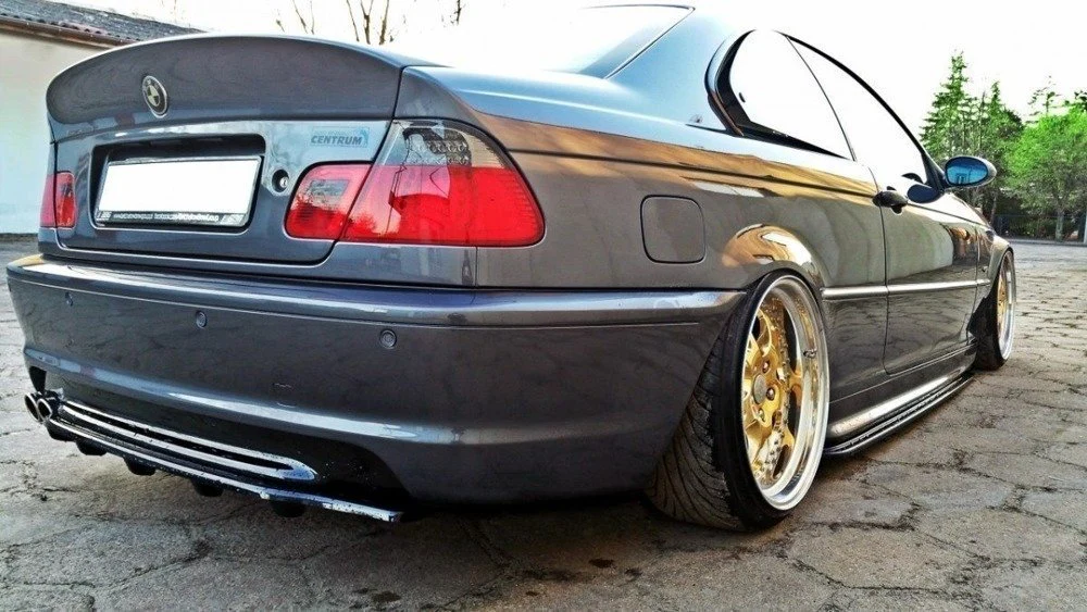 CENTRAL REAR SPLITTER FOR BMW 3 E46 MPACK COUPE (WITH VERTICAL BARS) - Image 2