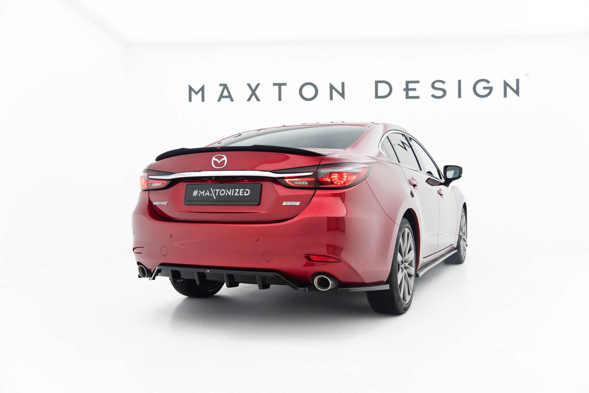 Rear Splitter (with vertical bars) Mazda 6 Sedan Mk3 Facelift - Image 2
