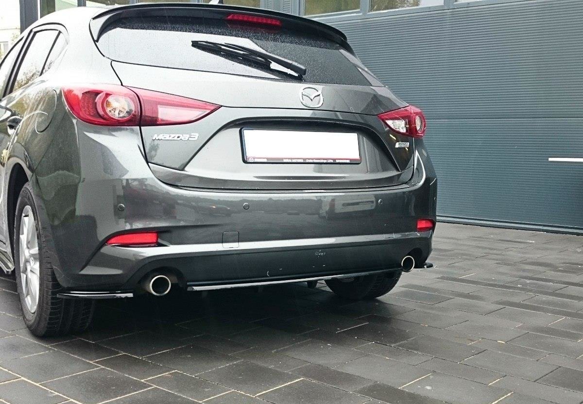 CENTRAL REAR SPLITTER MAZDA 3 BN (MK3) FACELIFT (WITH VERTICAL BARS) - Image 2