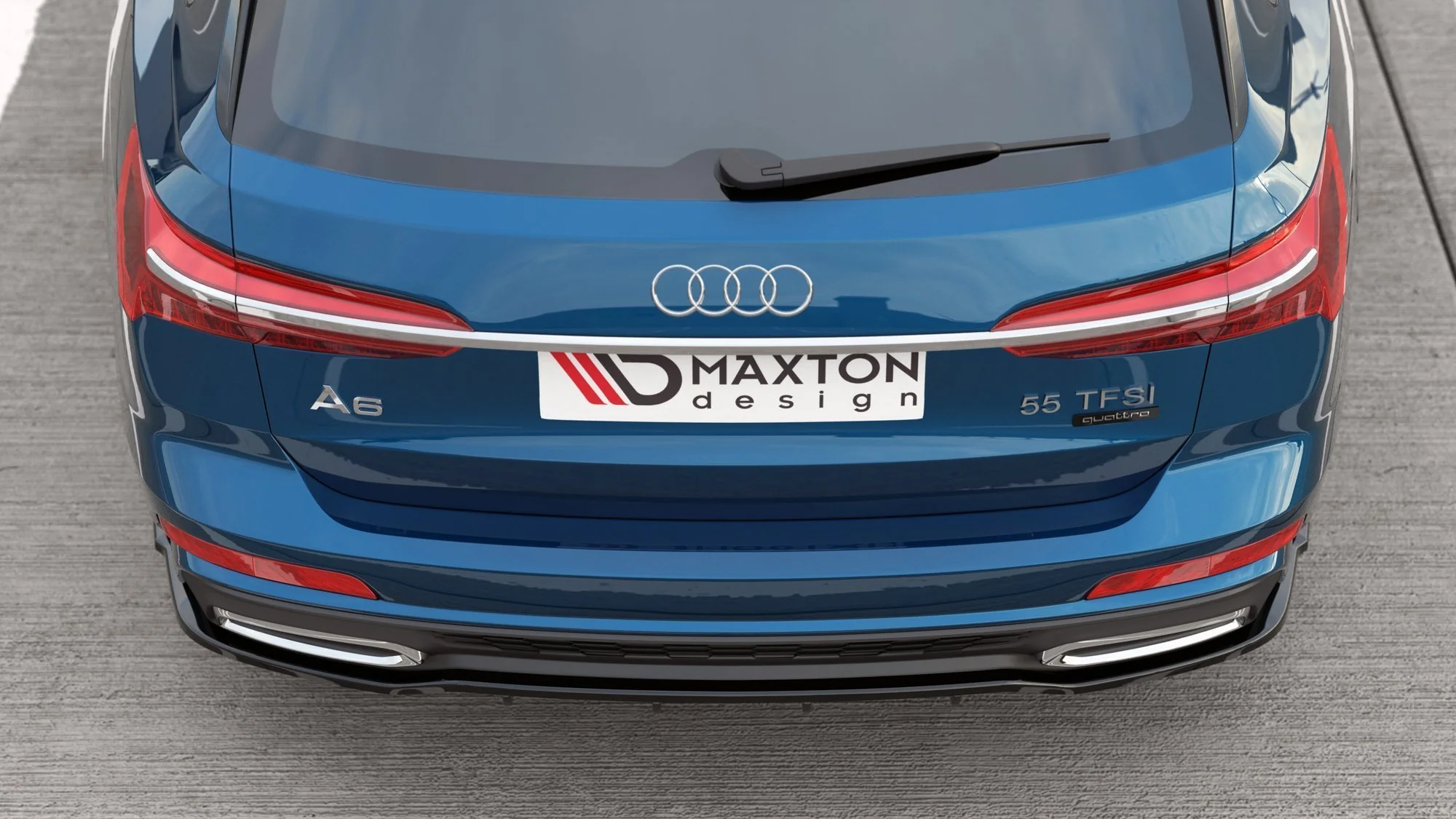 CENTRAL REAR SPLITTER (WITH VERTICAL BARS) AUDI A6 S-LINE AVANT/SEDAN C8 - Image 5