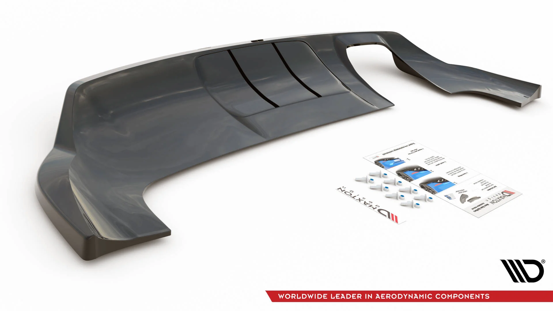 CENTRAL REAR SPLITTER (WITH VERTICAL BARS) AUDI Q3 S-LINE 8U FACELIFT - Image 6