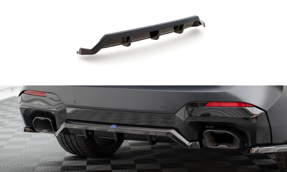 CENTRAL REAR SPLITTER (WITH VERTICAL BARS) BMW X3 M-PACK G01 FACELIFT