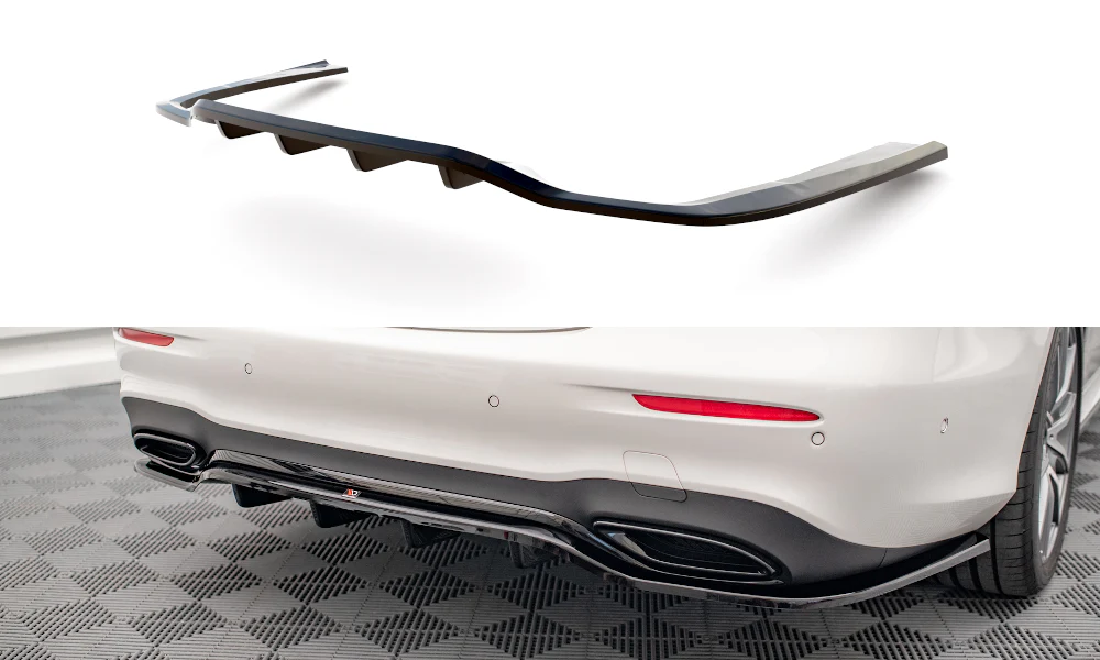 CENTRAL REAR SPLITTER (WITH VERTICAL BARS) MERCEDES-BENZ E AMG-LINE W213 FACELIFT