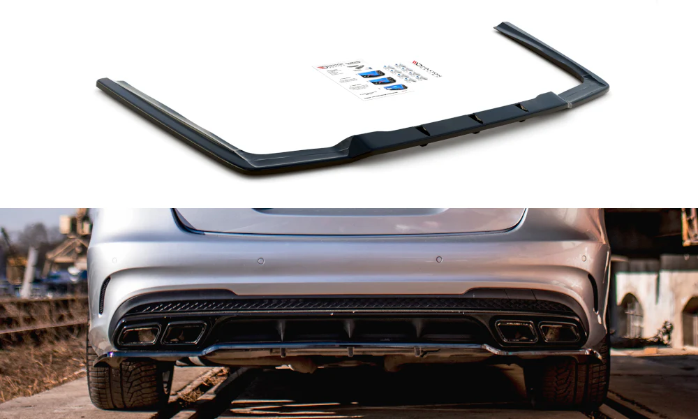CENTRAL REAR SPLITTER (WITH VERTICAL BARS) MERCEDES-BENZ E63 AMG SEDAN W212 FACELIFT