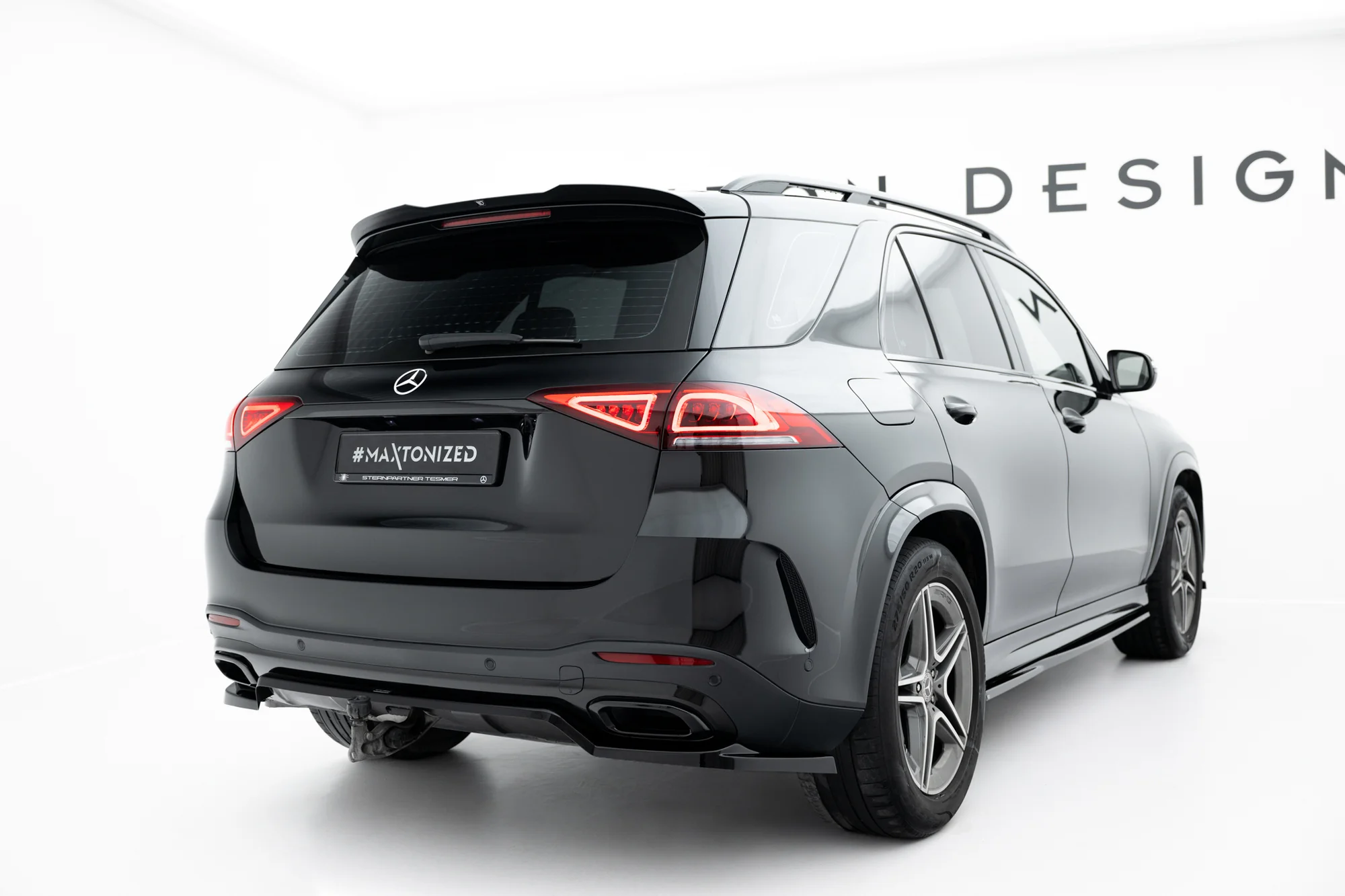 Rear Splitter (with vertical bars) Mercedes-Benz GLE SUV AMG-Line W167 / W167 Facelift