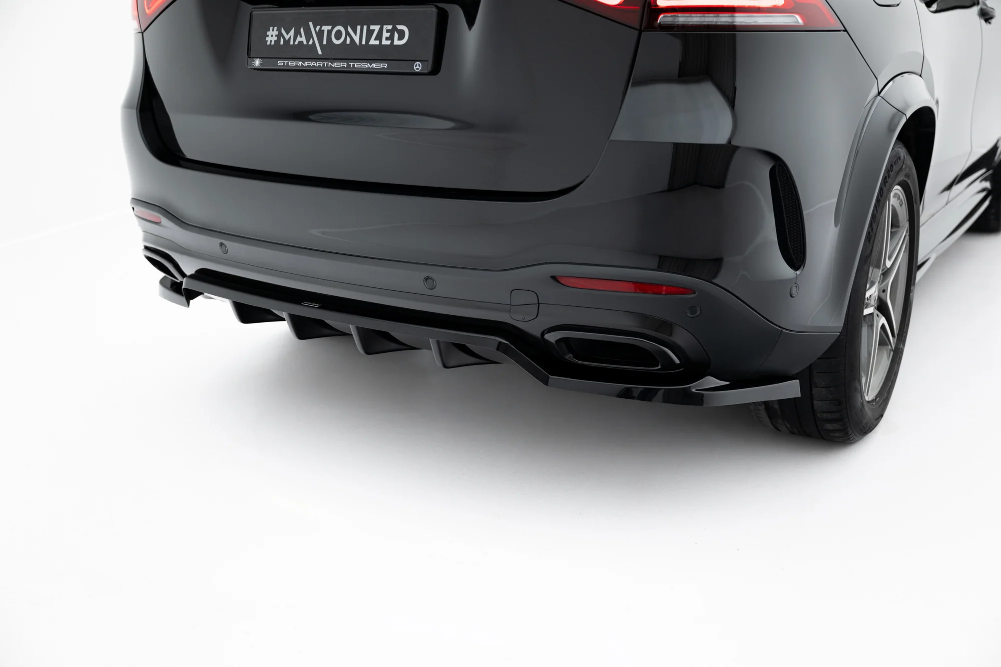 Rear Splitter (with vertical bars) Mercedes-Benz GLE SUV AMG-Line W167 / W167 Facelift - Image 5