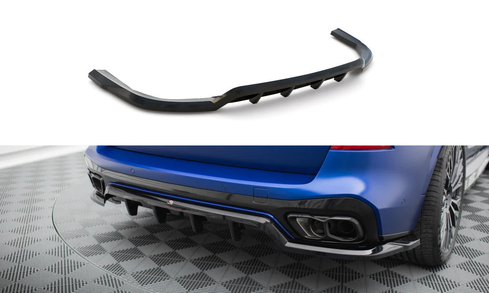 CENTRAL REAR SPLITTER (WITH VERTICAL BARS) V.1 BMW X5 M-PACK G05 FACELIFT
