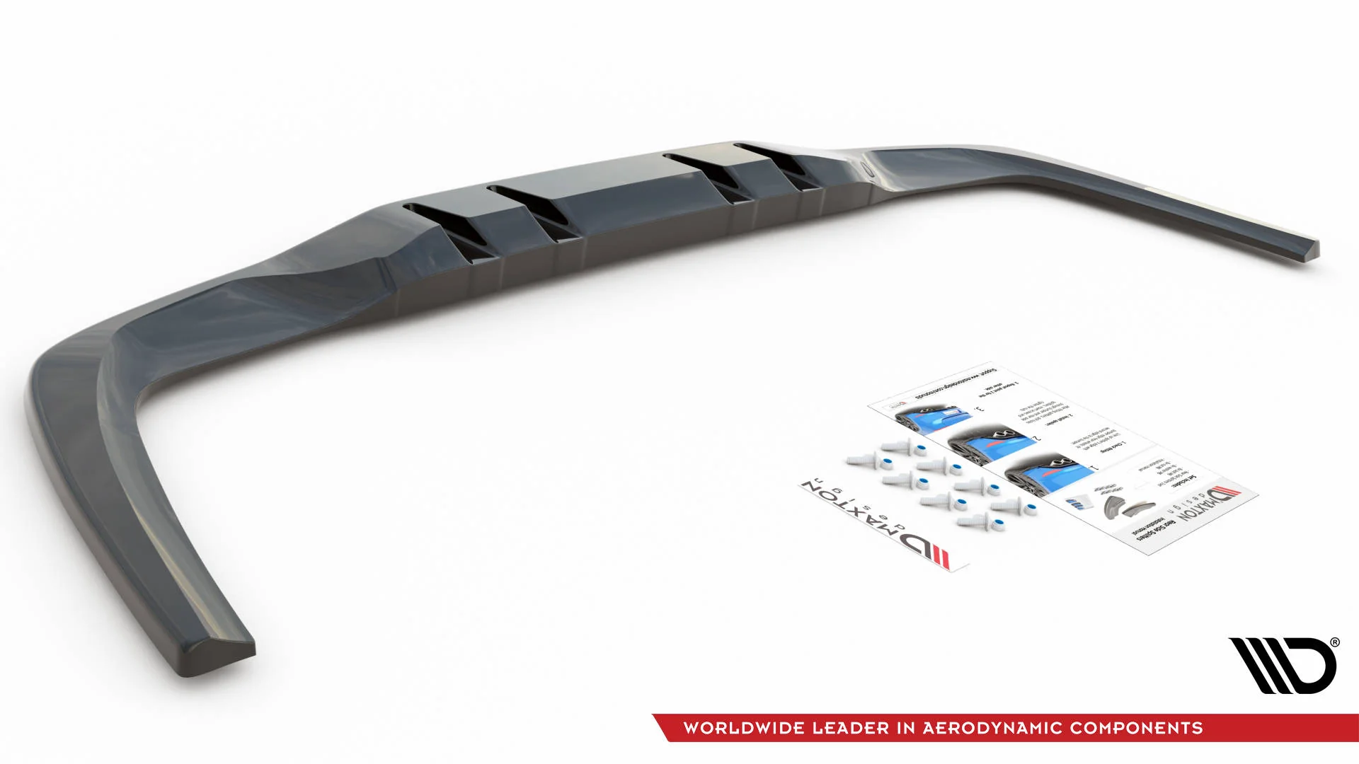 CENTRAL REAR SPLITTER (WITH VERTICAL BARS) V.1 MERCEDES A 35 AMG SEDAN V177 - Image 5