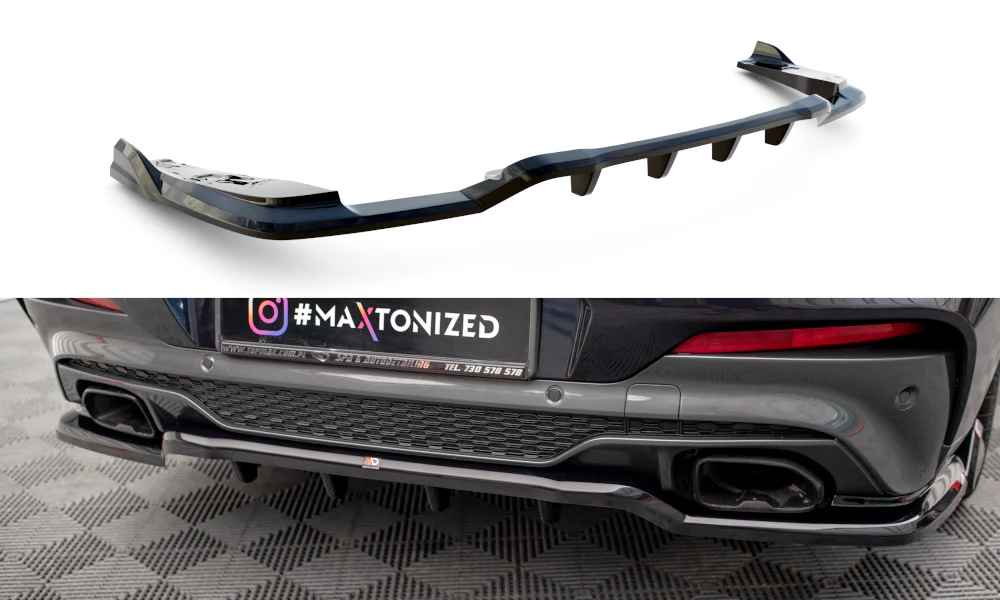 CENTRAL REAR SPLITTER (WITH VERTICAL BARS) V.2 BMW X4 M-PACK G02