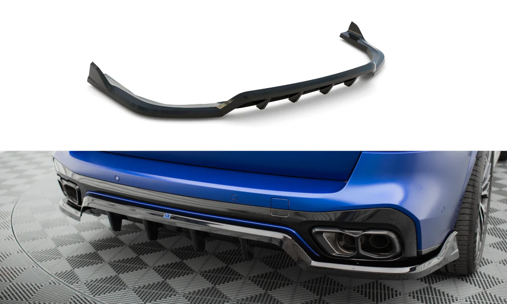 CENTRAL REAR SPLITTER (WITH VERTICAL BARS) V.2 BMW X5 M-PACK G05 FACELIFT