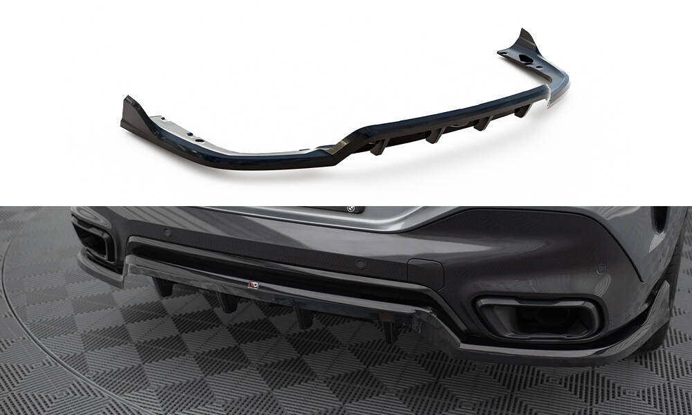 CENTRAL REAR SPLITTER (WITH VERTICAL BARS) V.2 BMW X6 M-PACK G06 FACELIFT