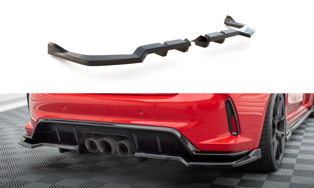 CENTRAL REAR SPLITTER (WITH VERTICAL BARS) V.2 HONDA CIVIC TYPE-R MK 11