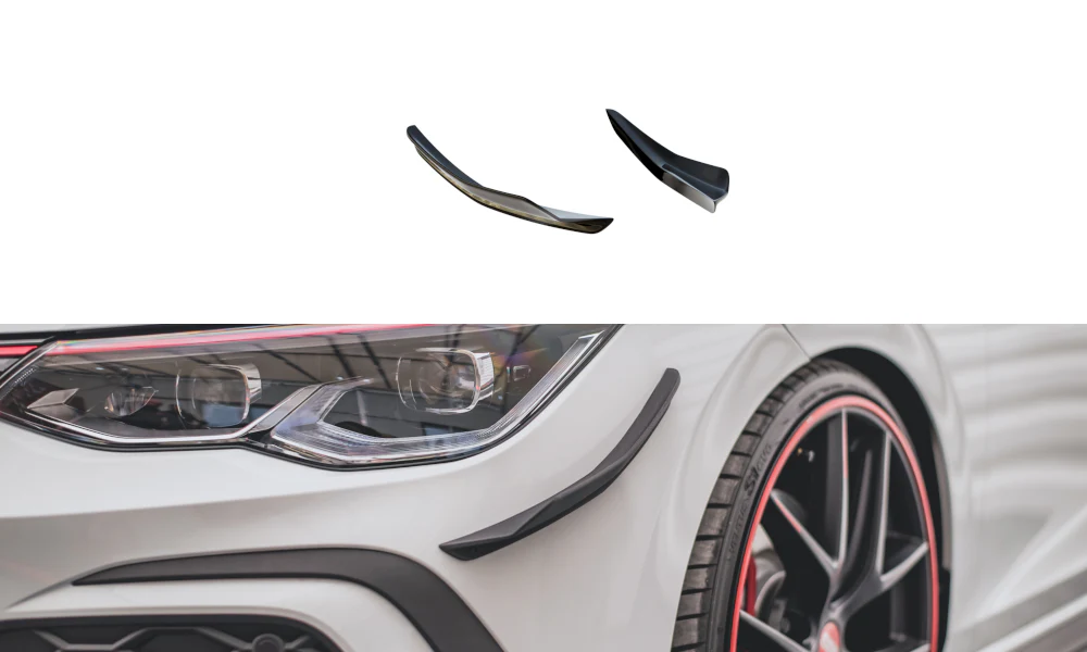 FRONT BUMPER WINGS (CANARDS) VOLKSWAGEN GOLF 8 GTI / R-LINE