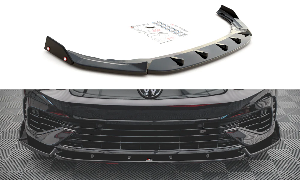 FRONT SPLITTER + FLAPS V.2 VOLKSWAGEN GOLF R MK8