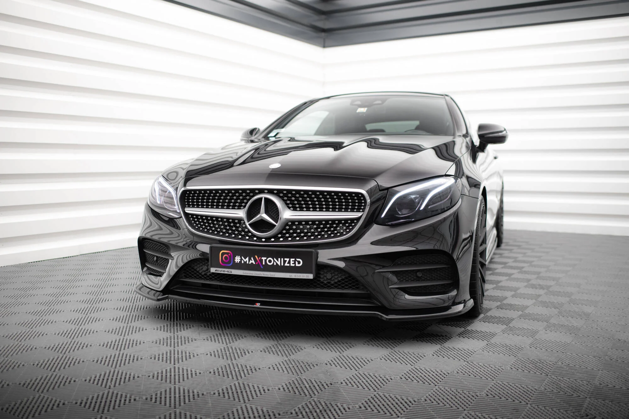 FRONT SPLITTER V.2 MERCEDES-BENZ E-CLASS W213 COUPE (C238) / / CABRIOLET (A238) AMG-LINE / 53 AMG 2017 - 2020