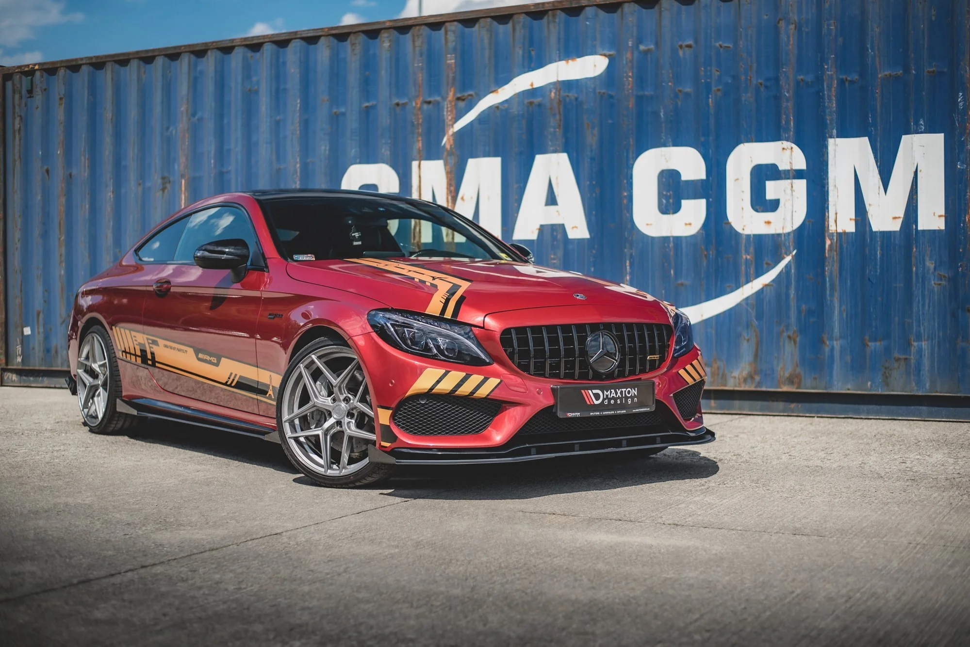 RACING DURABILITY FRONT SPLITTER + FLAPS MERCEDES - AMG C43 COUPE C205 - Image 3