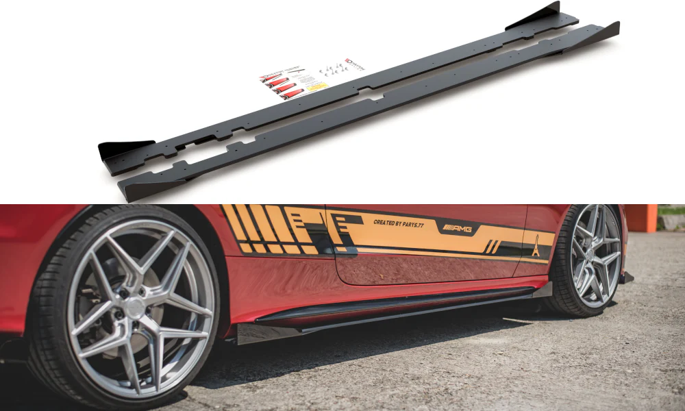 RACING DURABILITY SIDE SKIRTS DIFFUSERS + FLAPS MERCEDES-AMG C43 COUPE C205