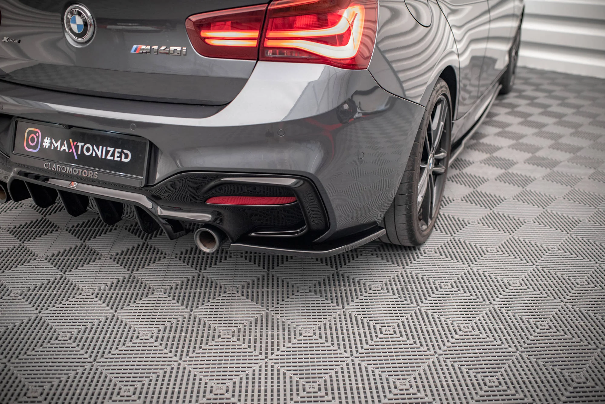 REAR SIDE SPLITTERS BMW 1 F20 FACELIFT M-POWER (set for Maxton valance) - Image 3