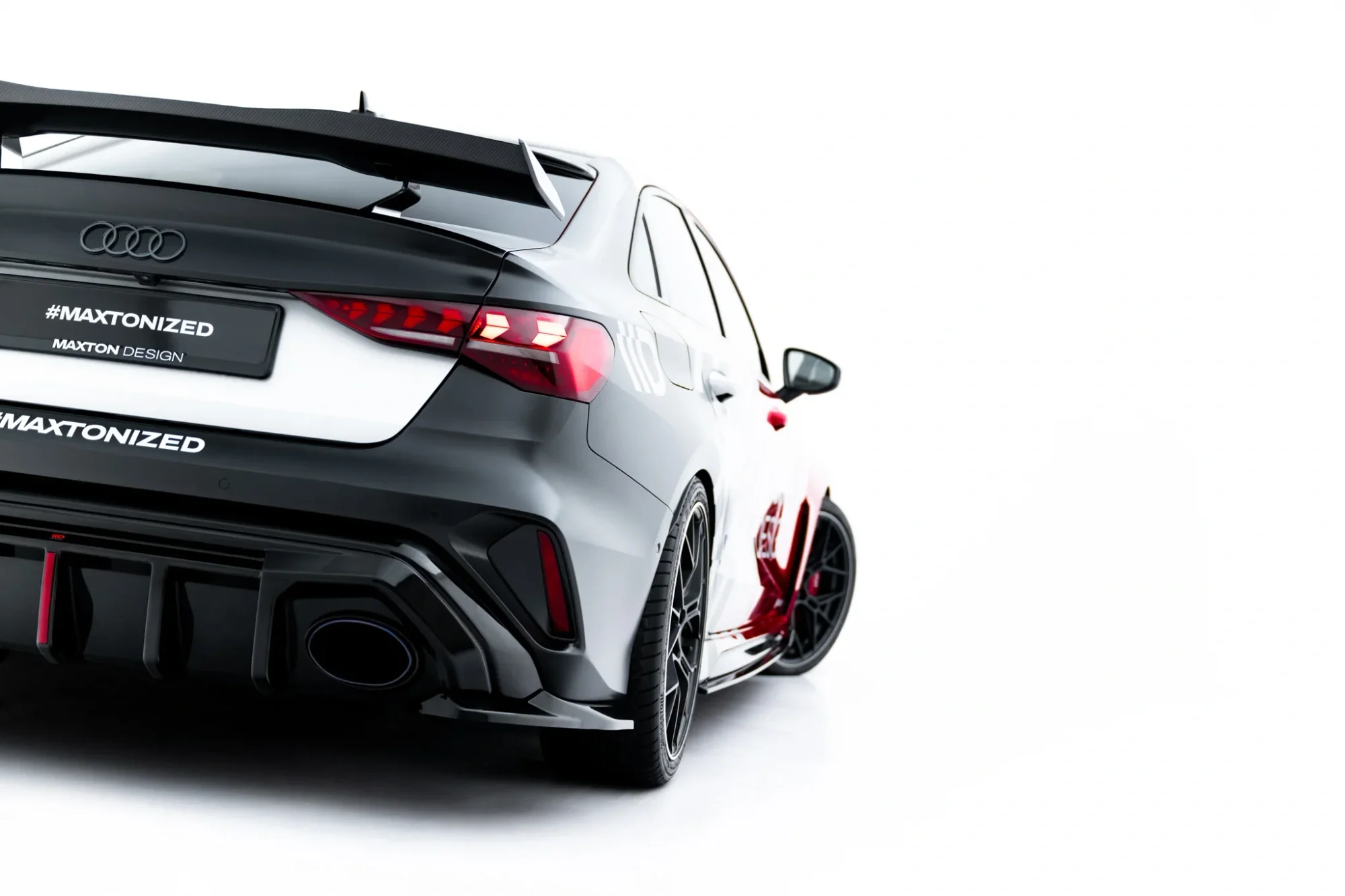 Rear Side Splitters V.1 Audi RS3 Sedan 8Y Facelift (set for valance)