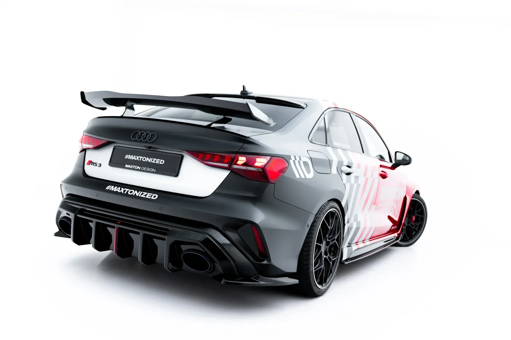 Rear Side Splitters V.1 Audi RS3 Sedan 8Y Facelift (set for valance) - Image 2