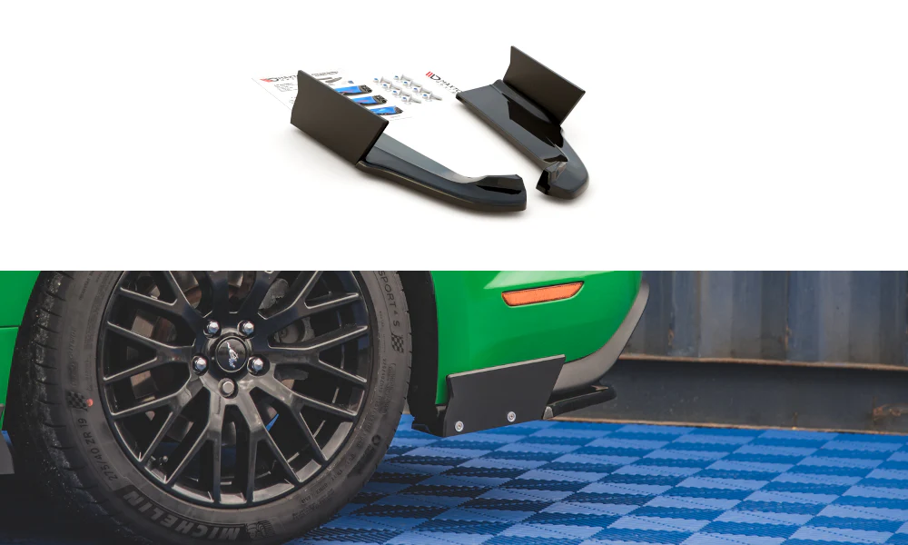 REAR SIDE SPLITTERS V.1 + FLAPS FORD MUSTANG GT MK6 FACELIFT