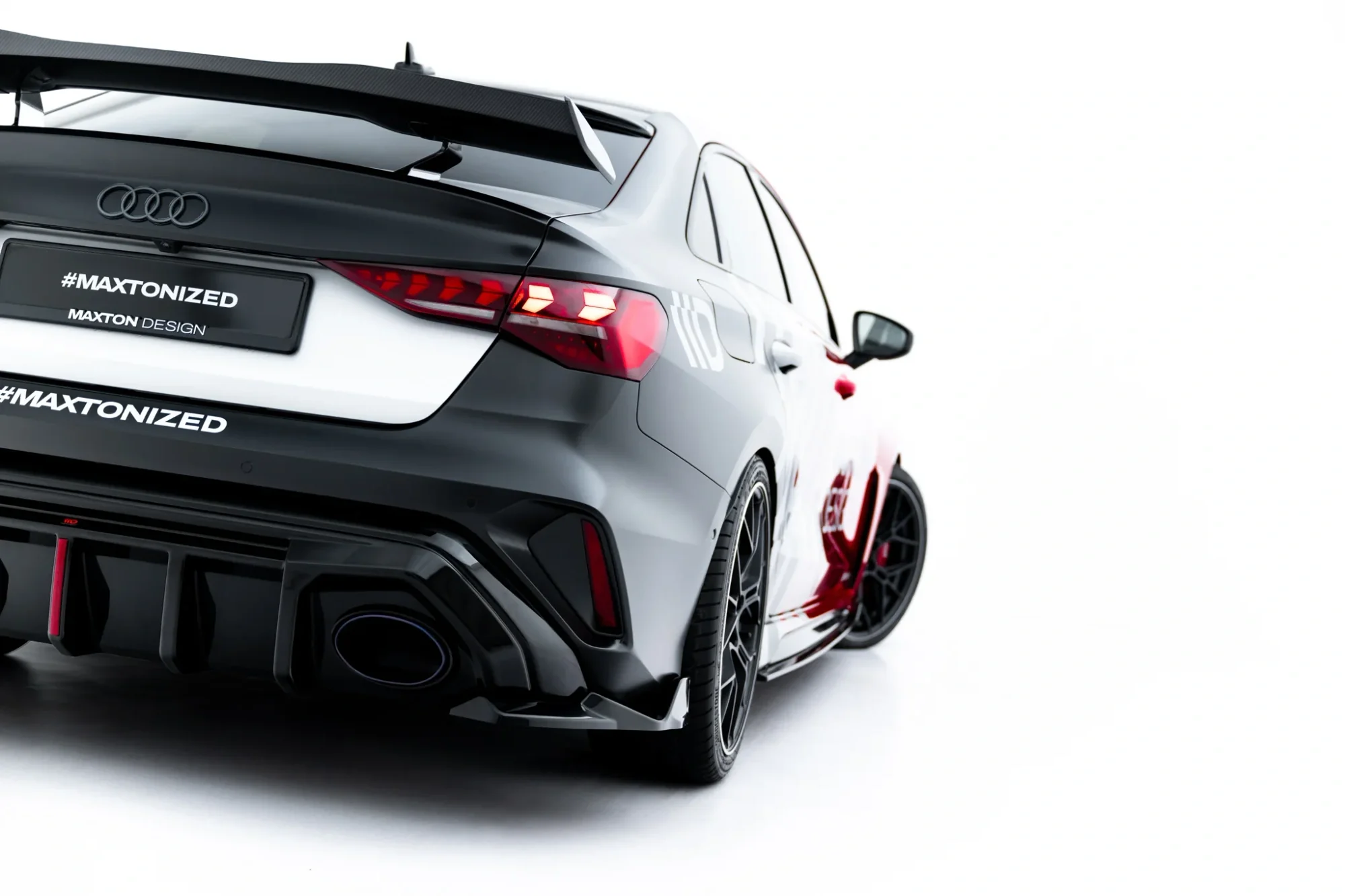 Rear Side Splitters V.2 Audi RS3 Sedan 8Y Facelift (set for valance)