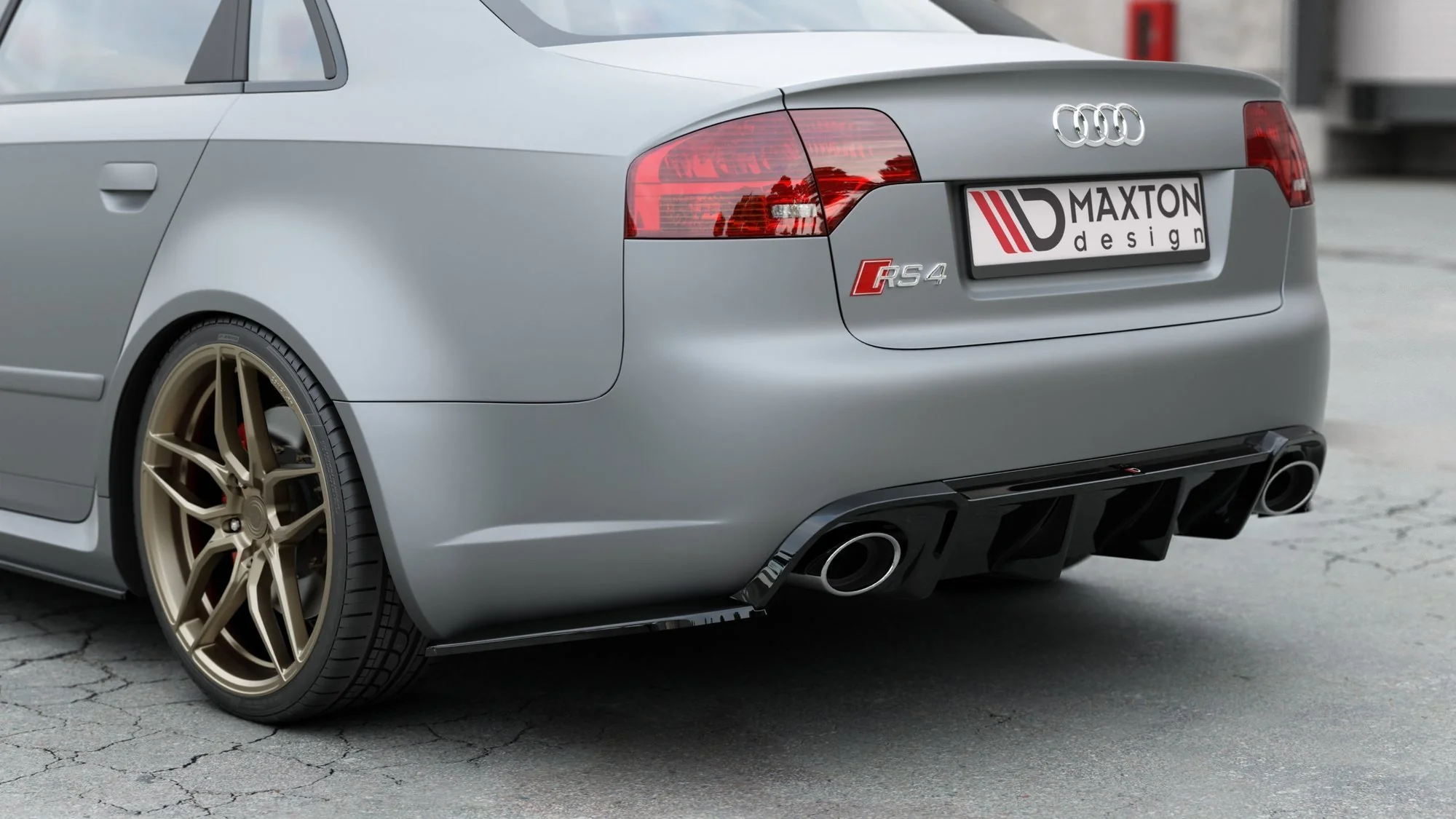 REAR SIDE SPLITTERS V.2 AUDI RS4 SEDAN B7 (set for Maxton valance) - Image 2