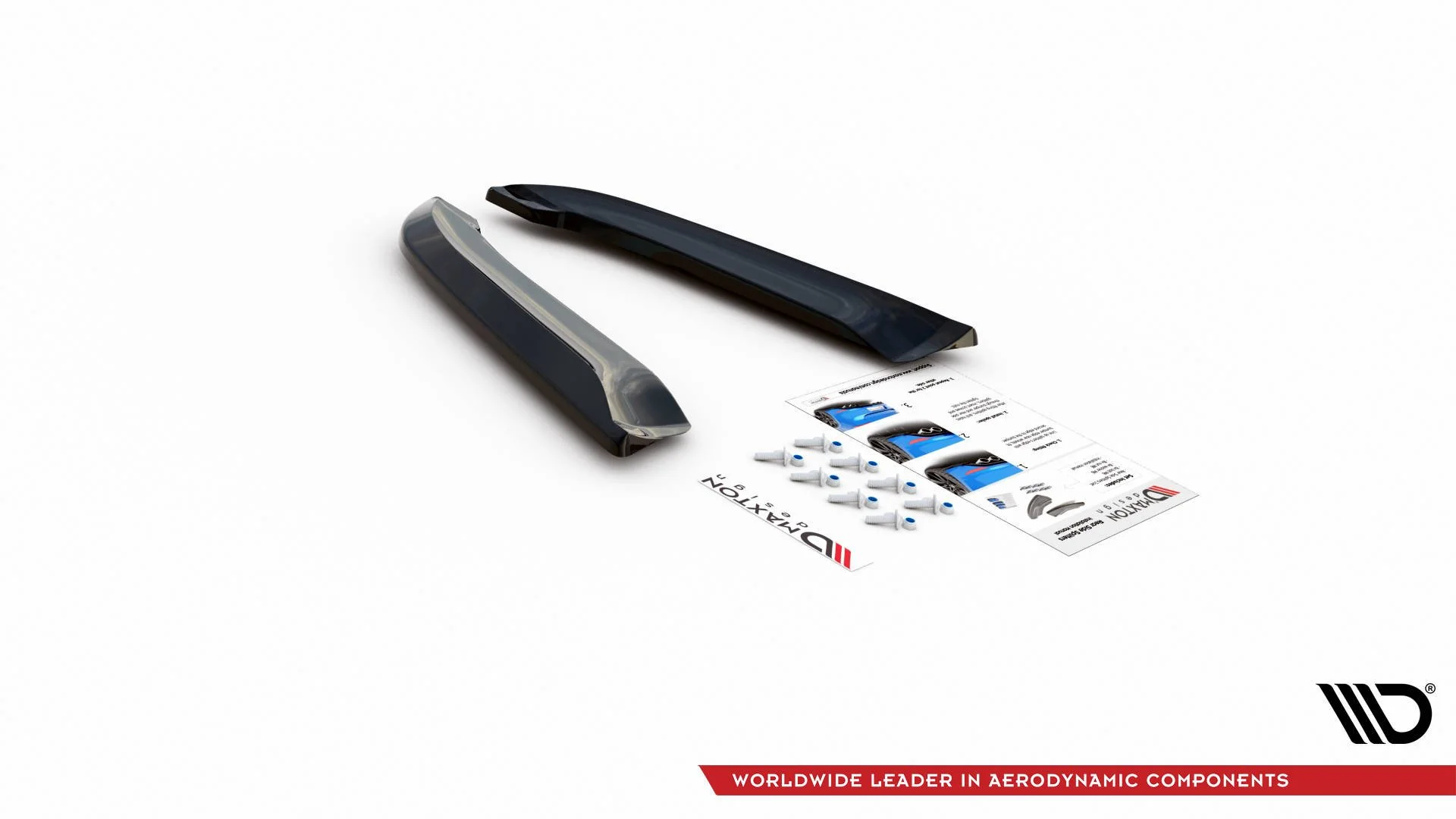 REAR SIDE SPLITTERS V.2 AUDI RS4 SEDAN B7 (set for Maxton valance) - Image 8