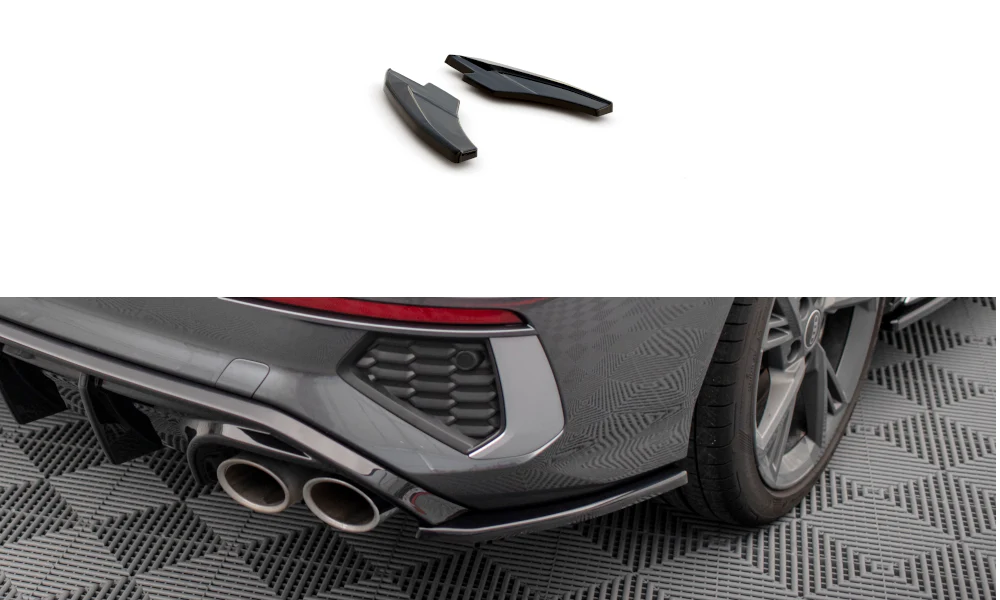 REAR SIDE SPLITTERS V.2 AUDI S3 SEDAN 8Y (set for Maxton valance)