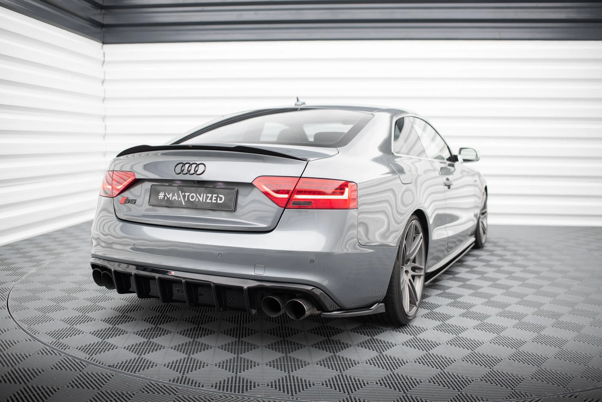 REAR SIDE SPLITTERS V.2 AUDI S5 COUPE 8T FACELIFT (set for Maxton valance) - Image 2