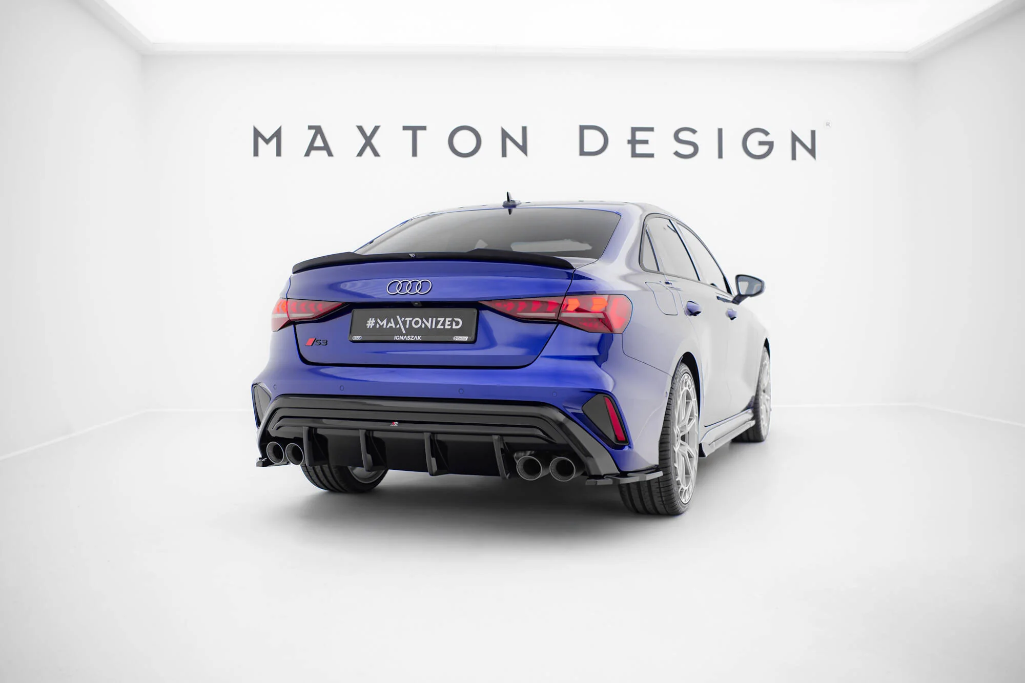 Rear Side Splitters V.3 Audi S3 Sedan 8Y Facelift (set for Maxton valance) - Image 2