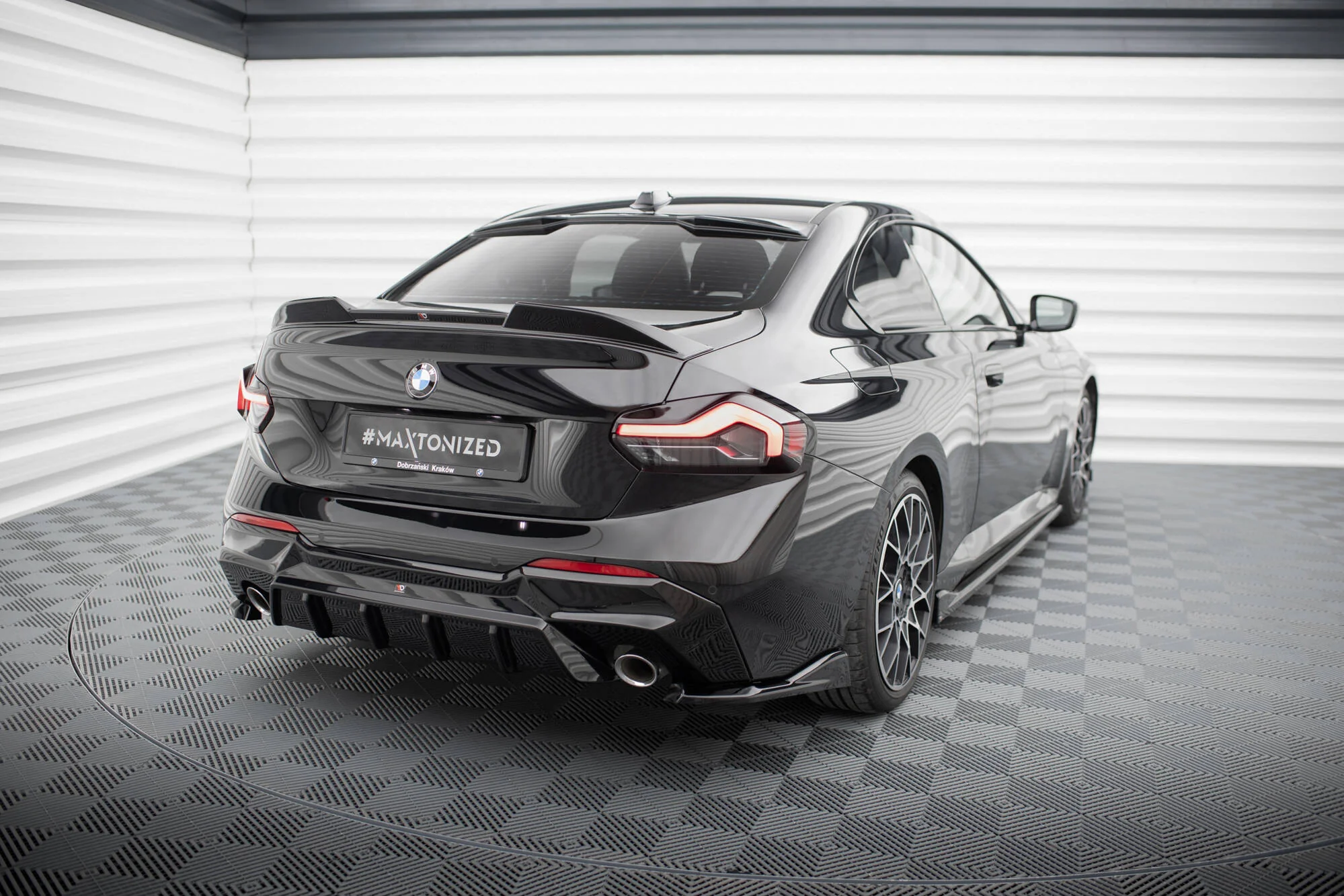 REAR SIDE SPLITTERS V.4 BMW 2 G42 (set for Maxton valance) - Image 2