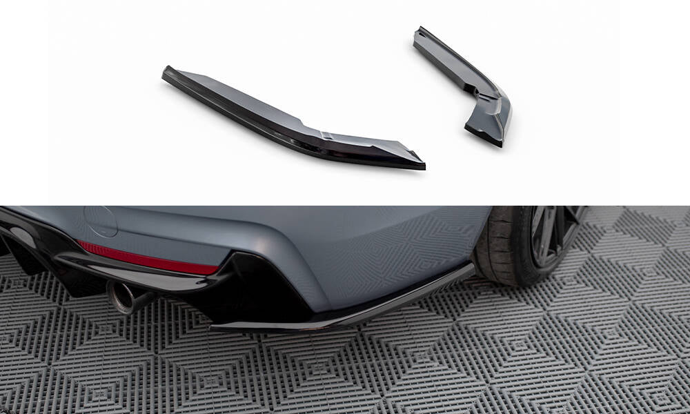 REAR SIDE SPLITTERS V.4 BMW 4 COUPE M-PACK F32 (set for Maxton valance)