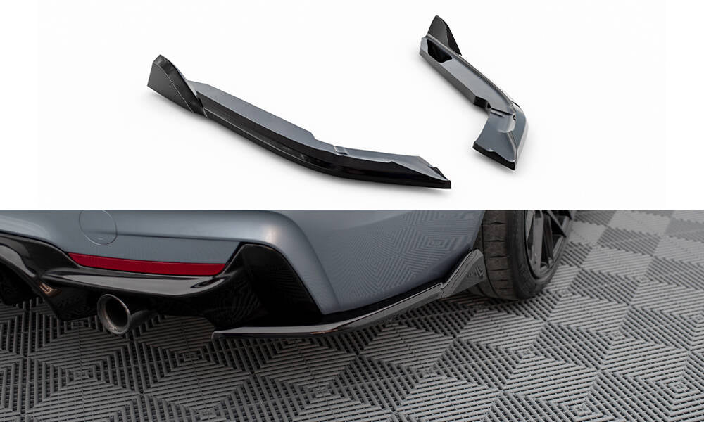 REAR SIDE SPLITTERS V.5 BMW 4 COUPE M-PACK F32 (set for Maxton valance)