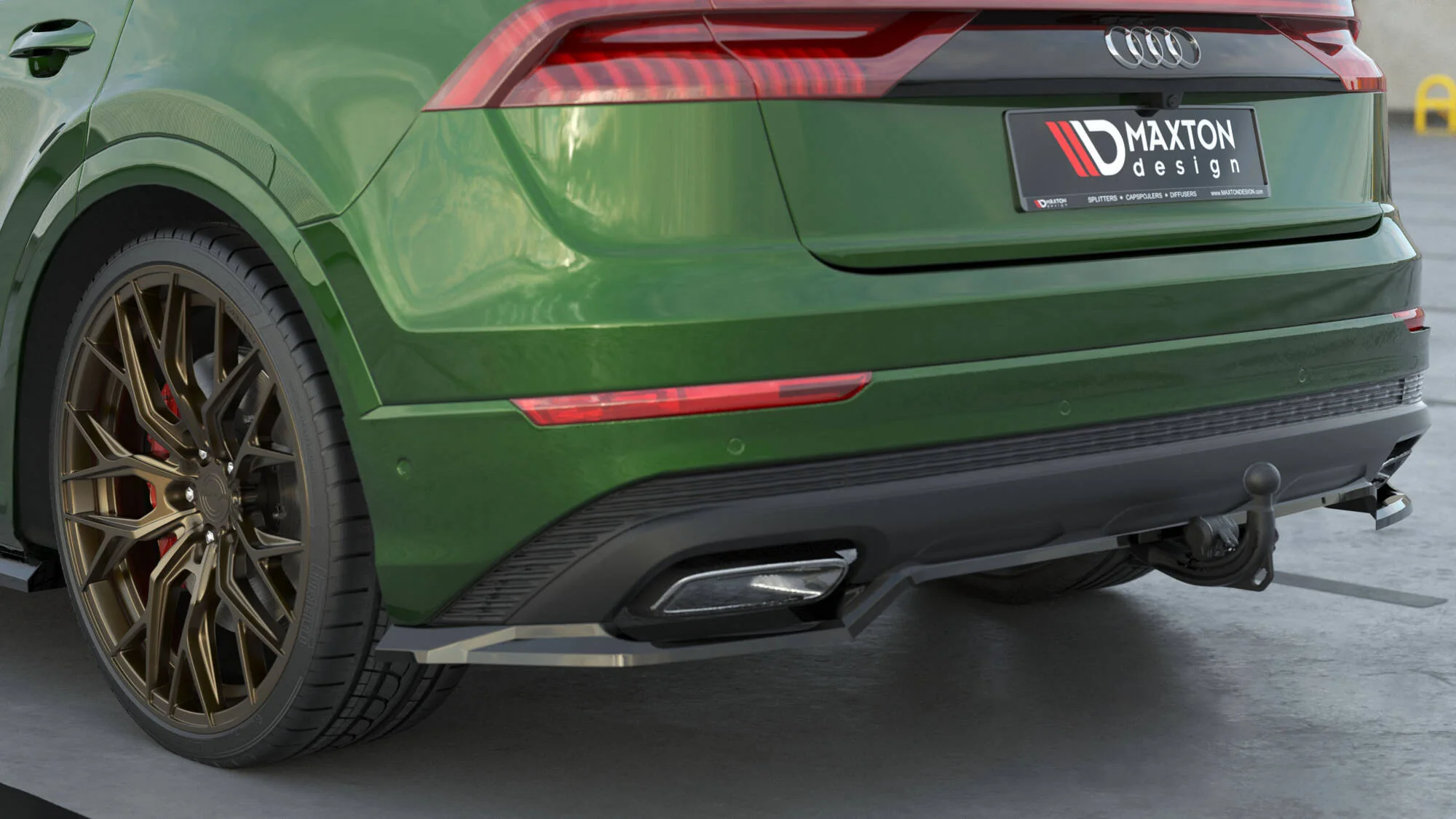 Rear Splitter (with vertical bars) Audi Q8 Mk1 Facelift - Image 3