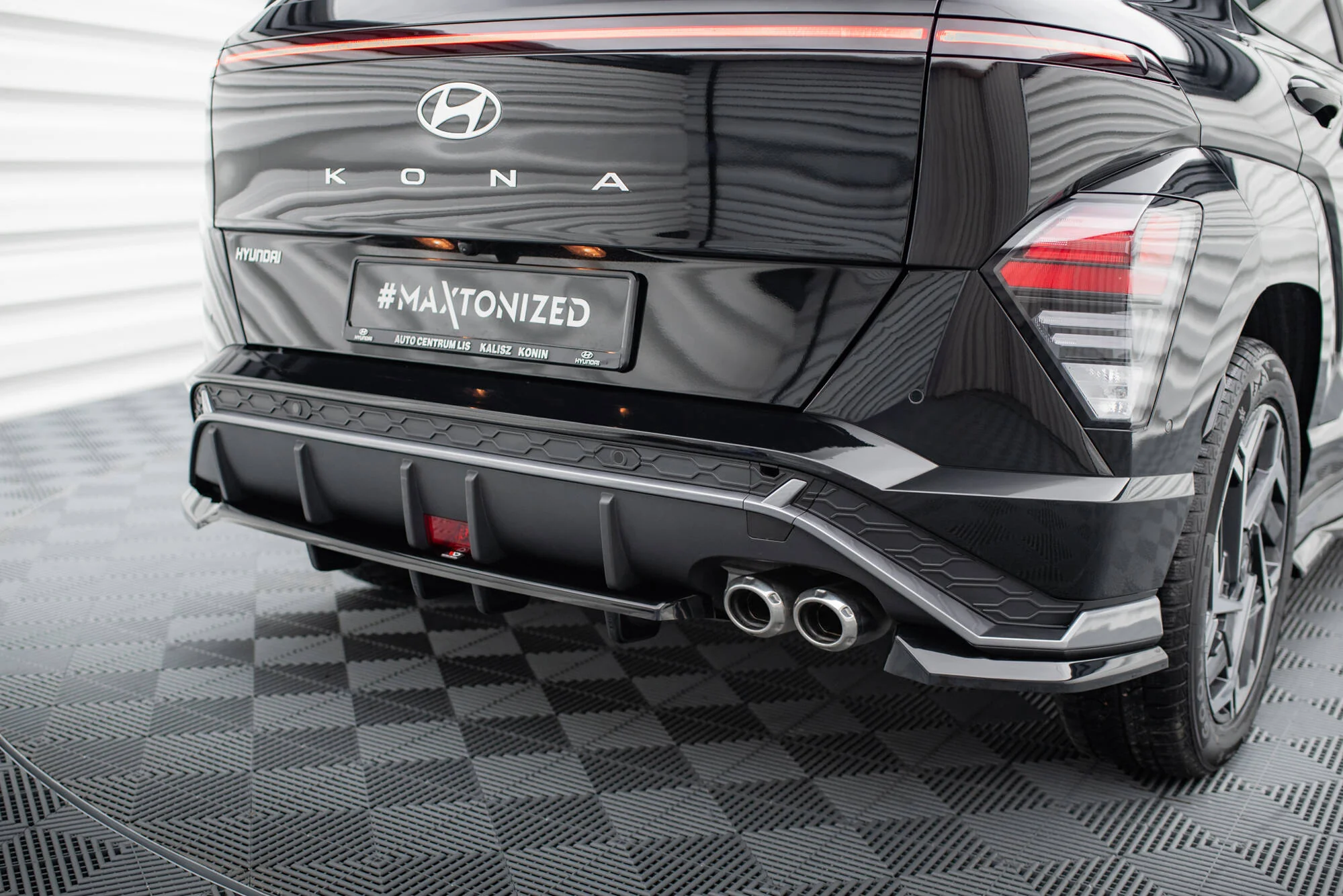 Rear Splitter (with vertical bars) Hyundai Kona N-Line Mk2 - Image 3