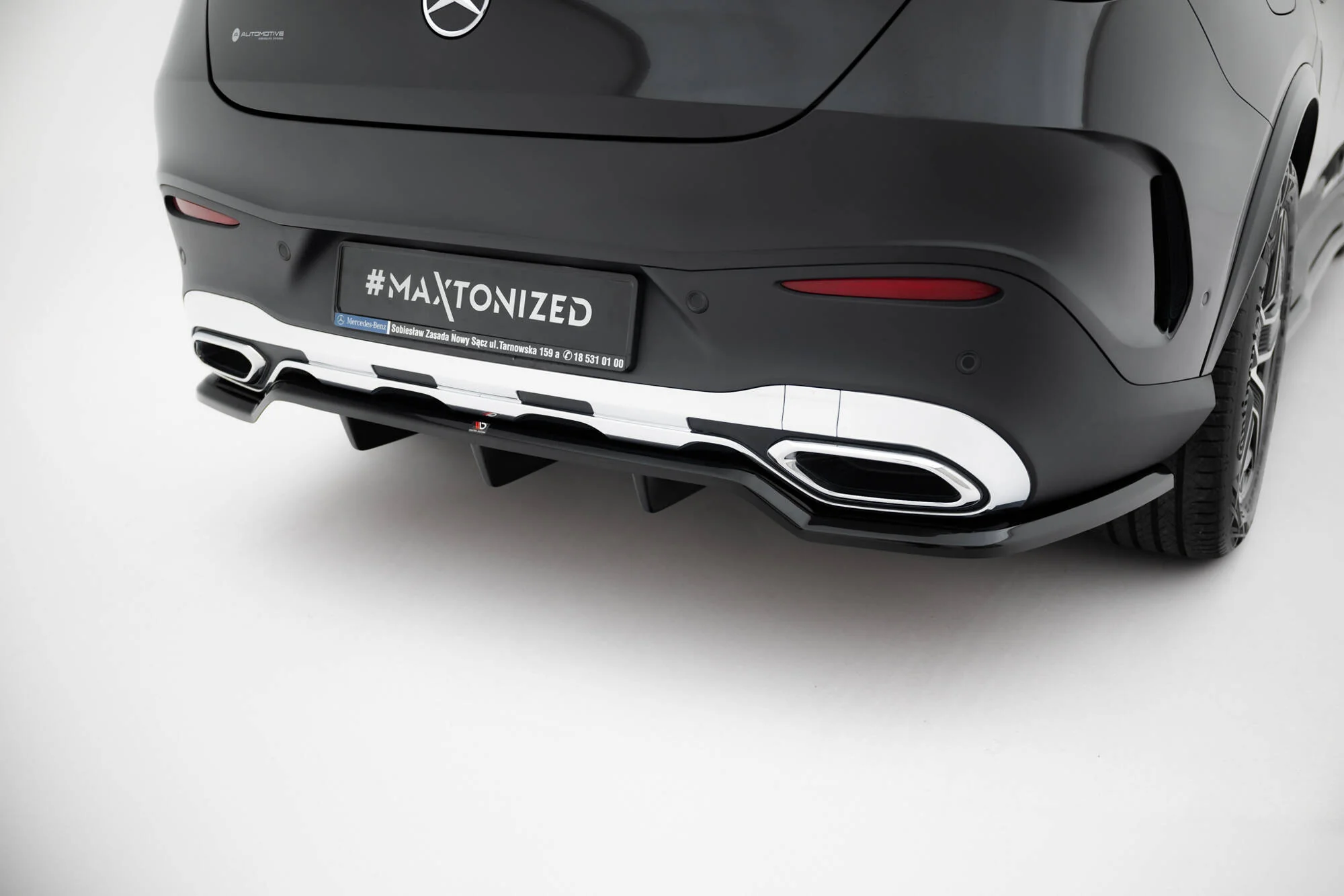 Rear Splitter (with vertical bars) Mercedes-Benz GLC Coupe AMG-Line C254 - Image 3