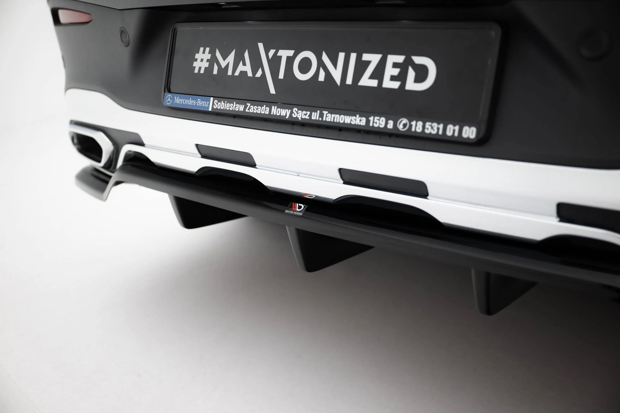 Rear Splitter (with vertical bars) Mercedes-Benz GLC Coupe AMG-Line C254 - Image 4