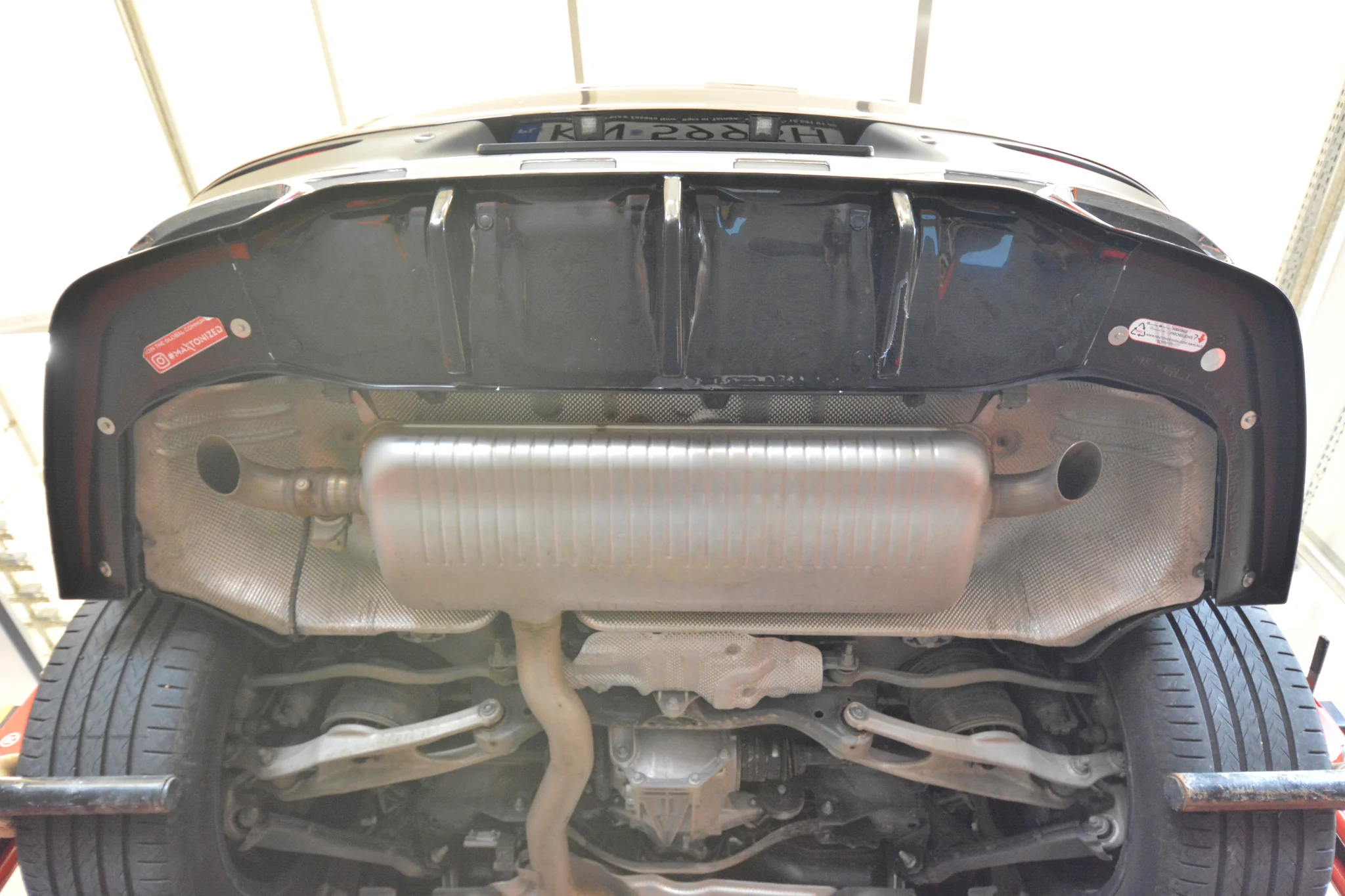 Rear Splitter (with vertical bars) Mercedes-Benz GLC Coupe AMG-Line C254 - Image 5