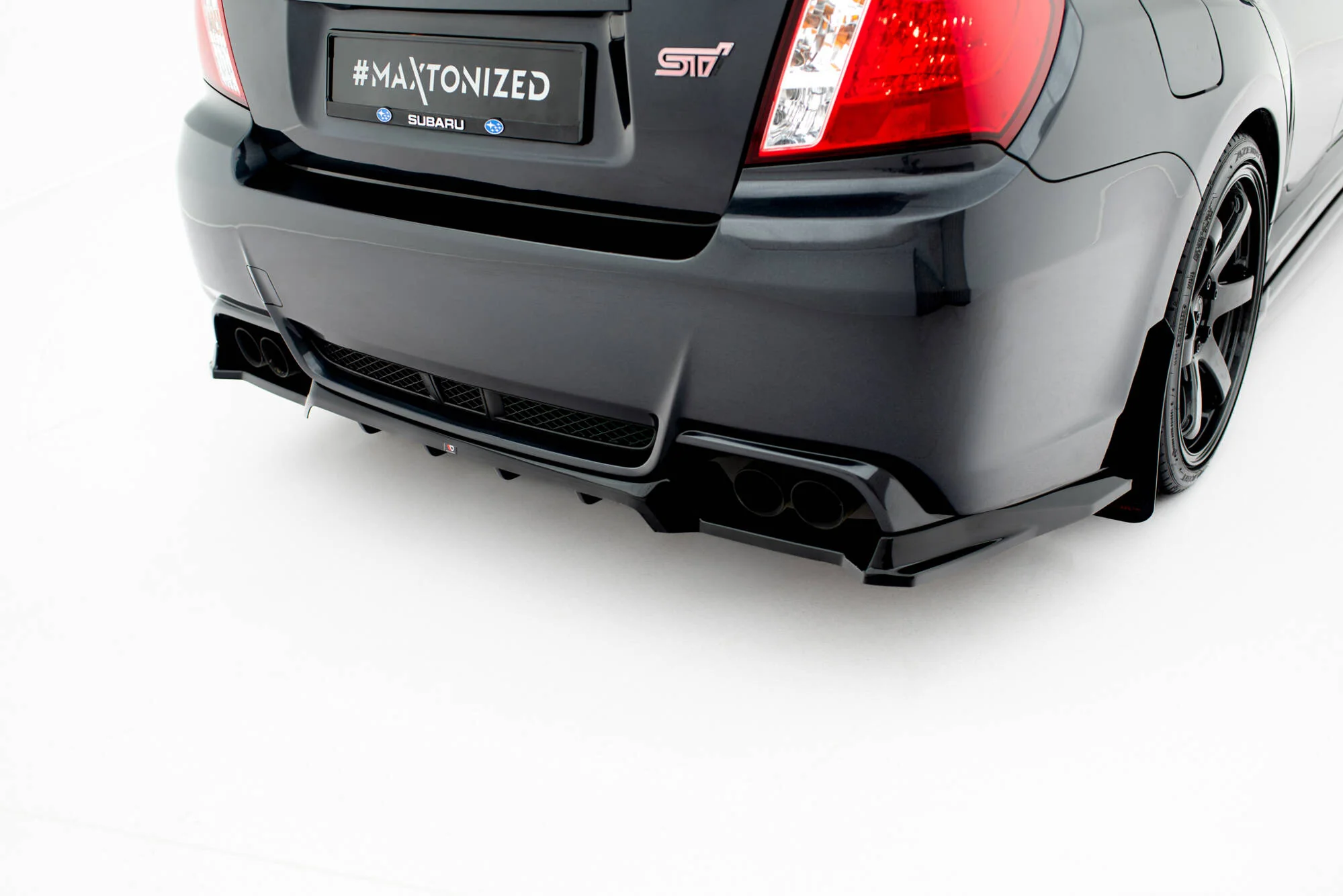 Rear Splitter (with vertical bars) Subaru Impreza WRX STI Mk3 Facelift - Image 3