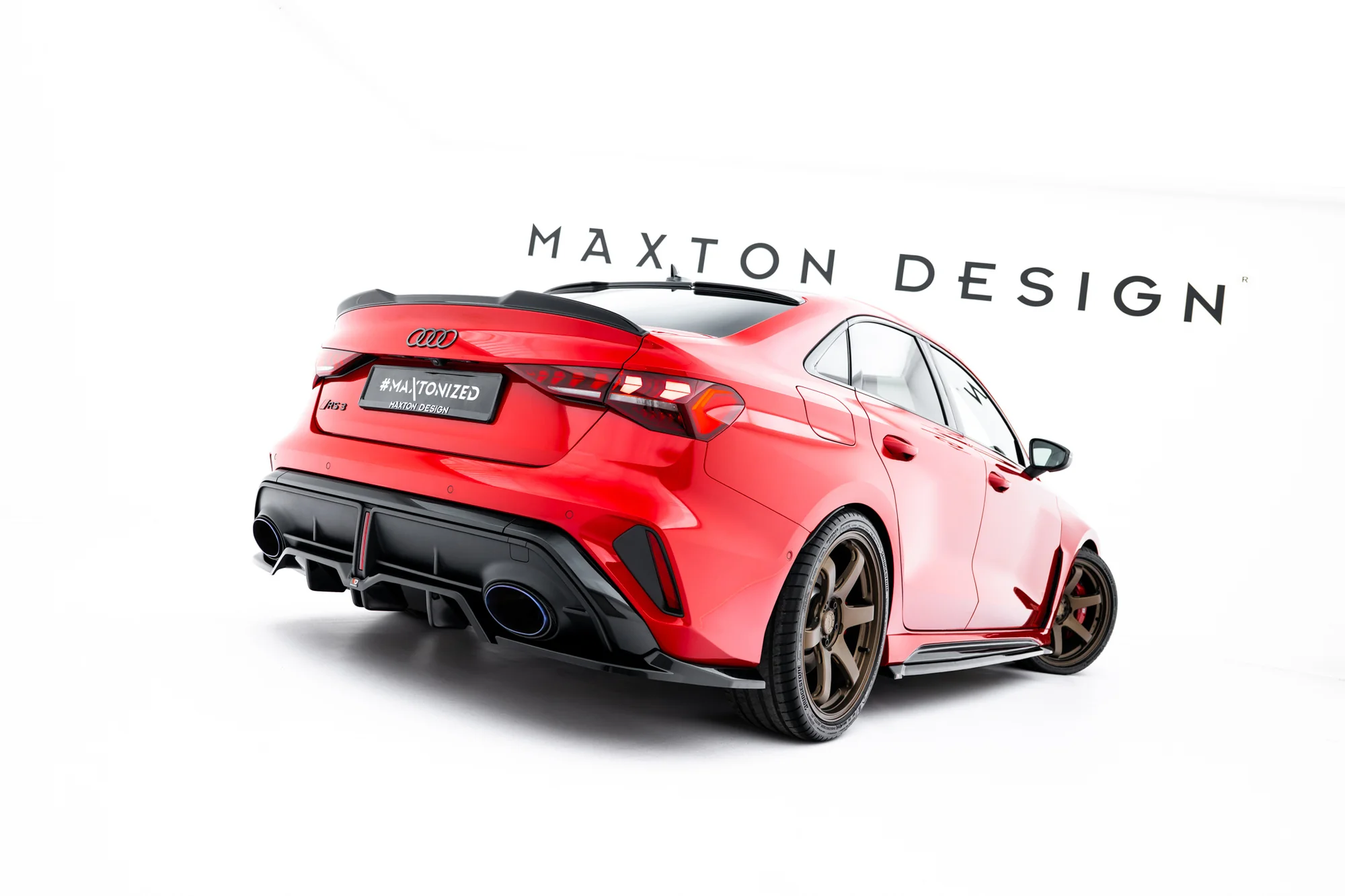 Rear Splitter (with vertical bars) V.1 Audi RS3 Sedan 8Y Facelift - Image 3
